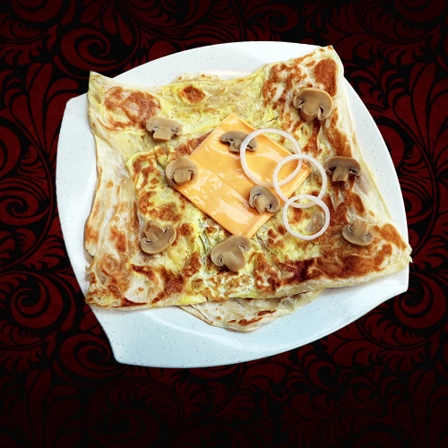Prata Egg Onion Cheese Mushroom Prata Egg Onion Cheese Mushroom